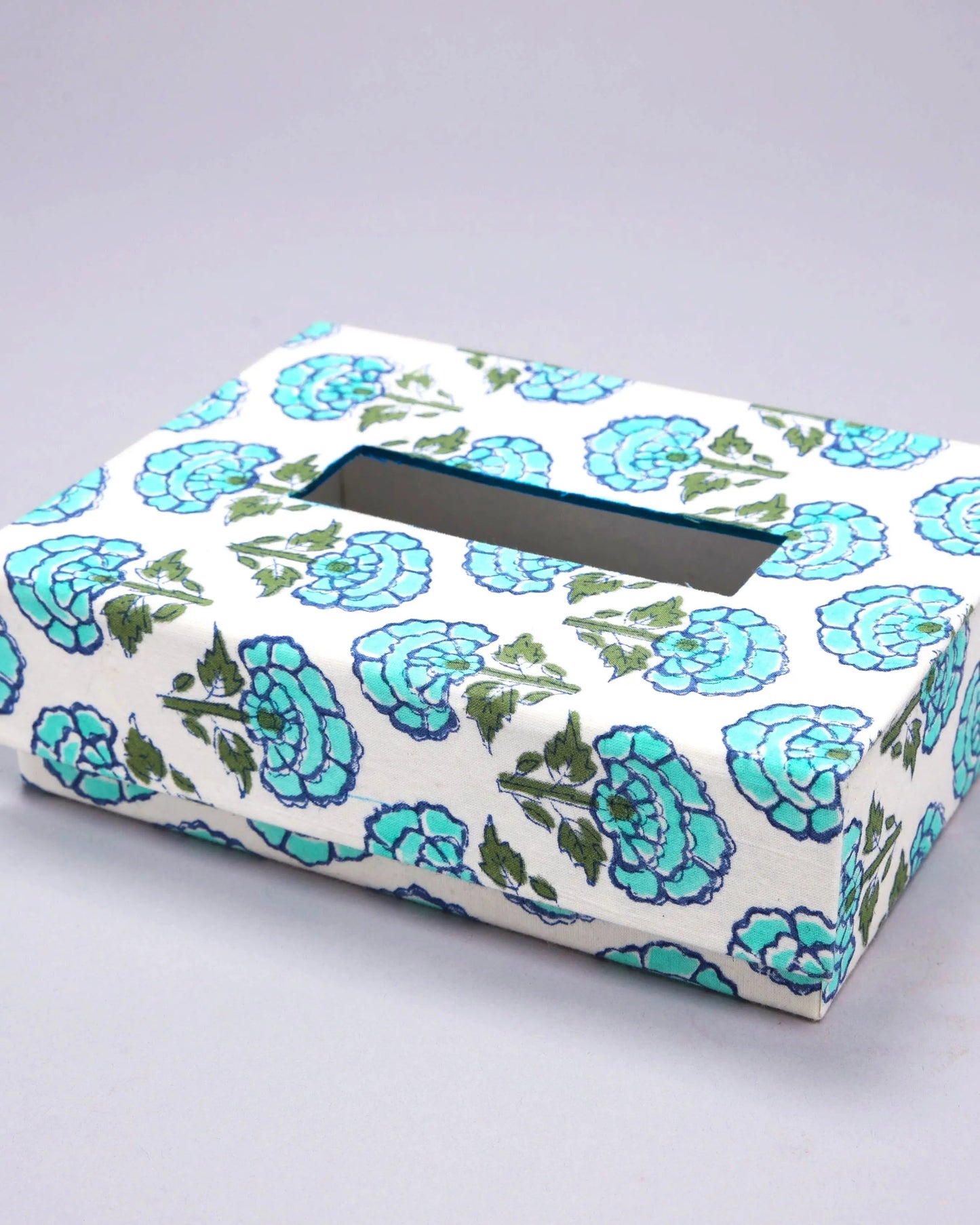Blue Radiance Handblock Tissue Box My Store