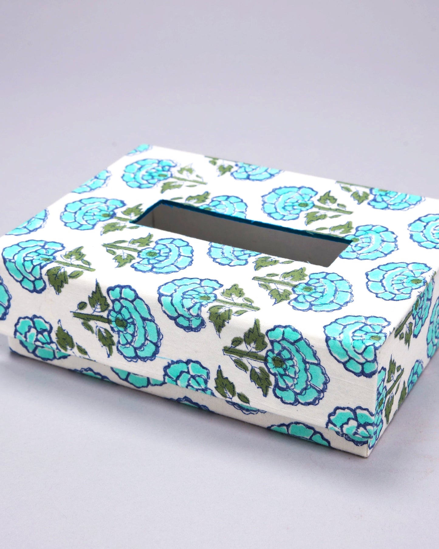 Blue Radiance Handblock Tissue Box My Store