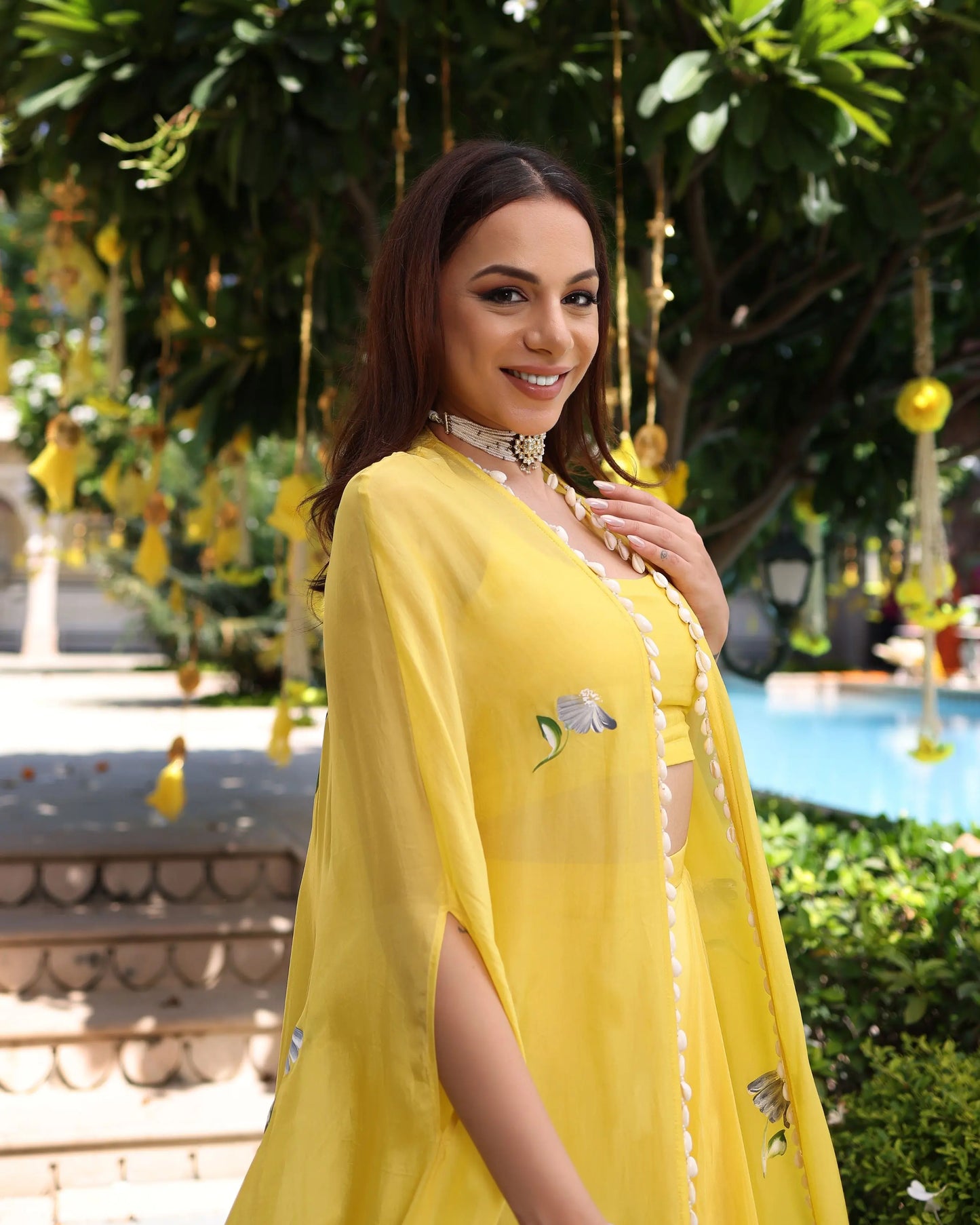 Sagnika Yellow Ombre Silk Coord Set My Store