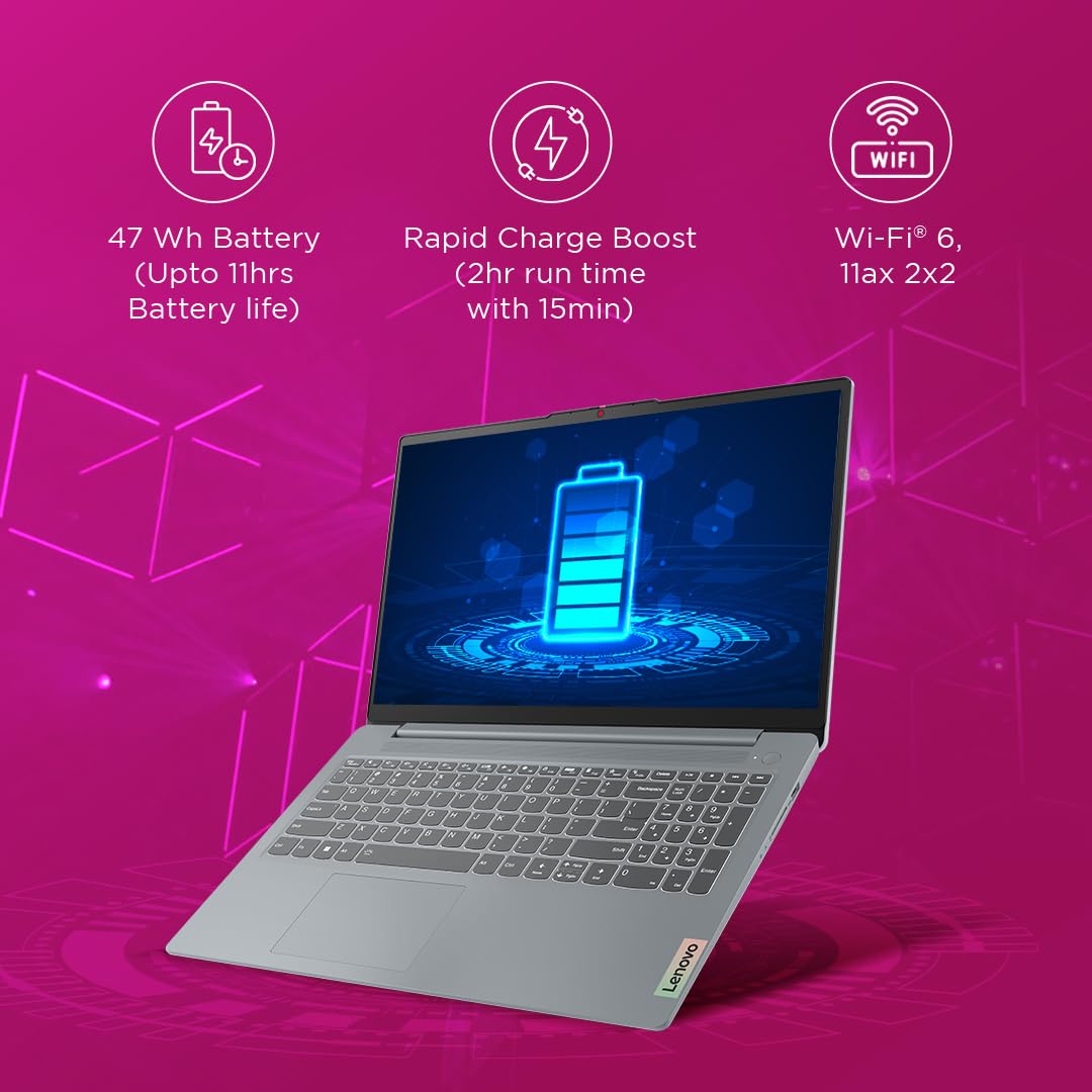 Lenovo IdeaPad Slim 3 13th Gen | Intel Core i3-1315U | 15.6 inch (39.6cm) | FHD Laptop (8GB RAM+512GB SSD+Windows 11)