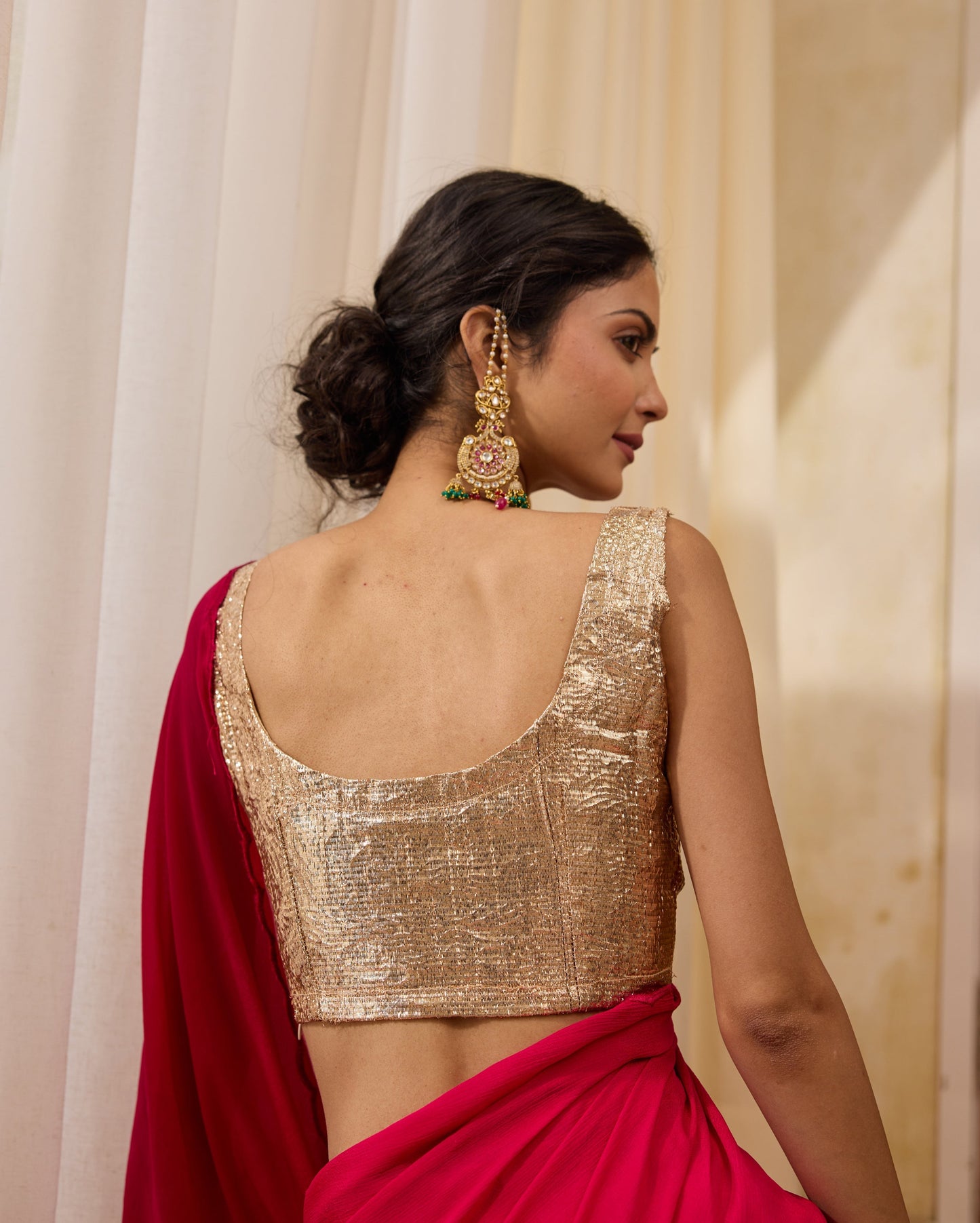 Amber Rose Gold Gota Blouse My Store