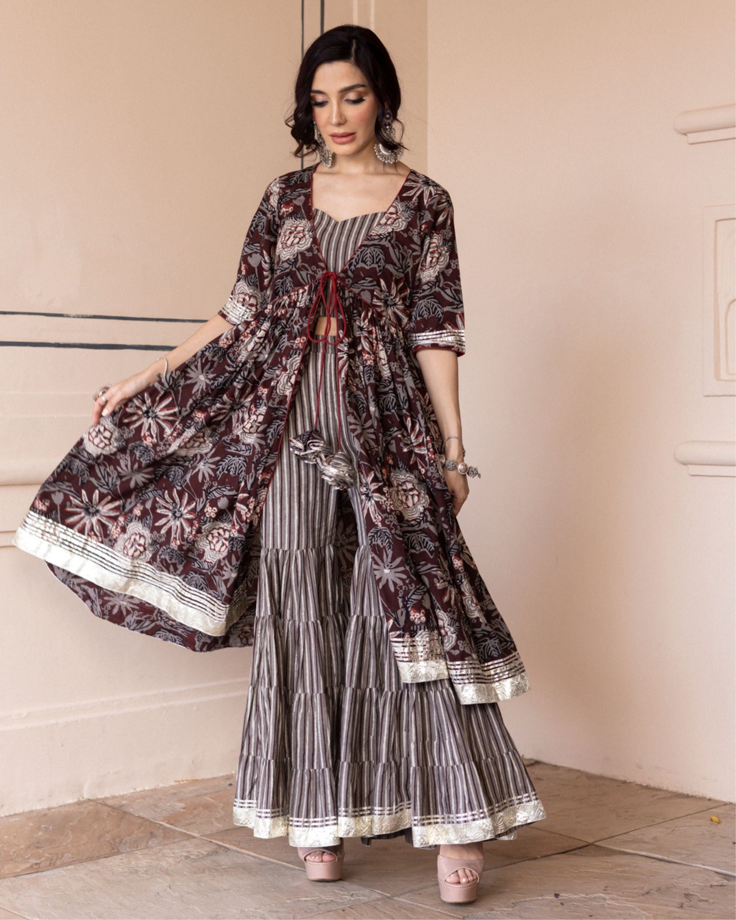 Talao Handblock Gotapatti Sharara Set My Store