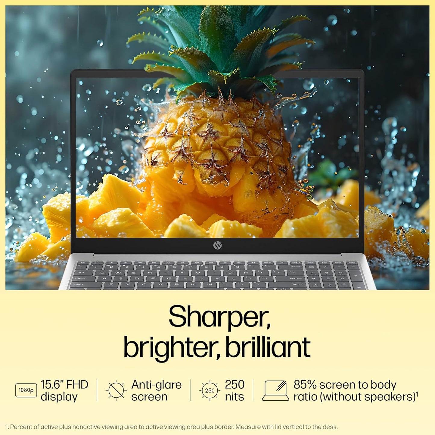 HP Laptop 15.6 Inch, 16GB RAM + 512GB SSD | AMD Ryzen™ 5-7430U processor | AMD Radeon™ Graphics | Windows 11 Home, Silver (15-fc0389AU)