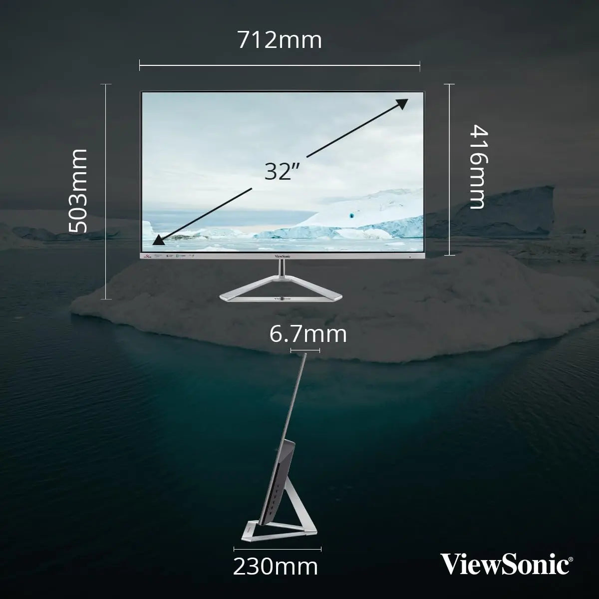ViewSonic VX3276-MHD-3 32” 75Hz HDR10 1080p FHD sRGB IPS Panel Monitor My Store