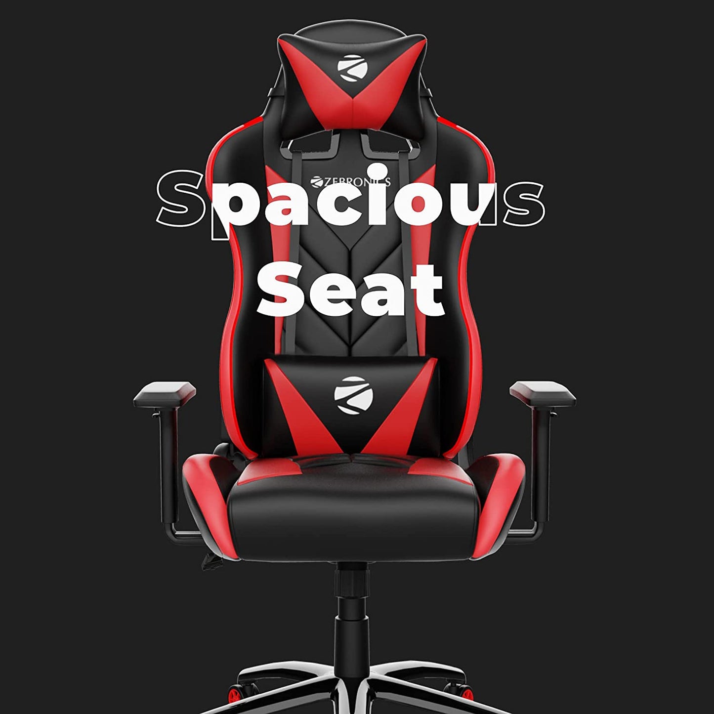 Zebronics ZEB-GC2000 Premium Gaming Chair with 3D Armrest, 90-180 Degree