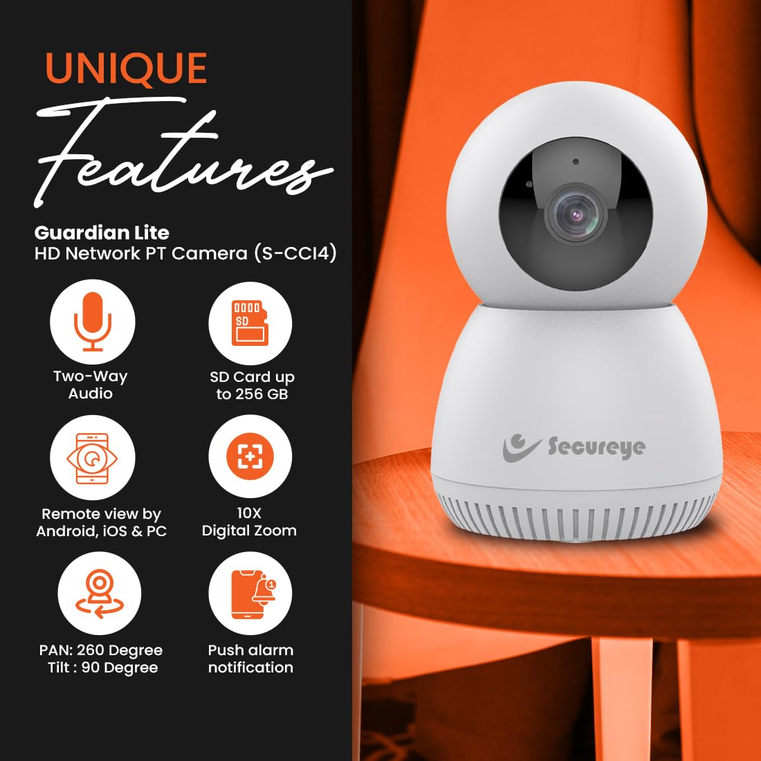 Secureye Guardian Lite 3MP IP WiFi Dome Camera