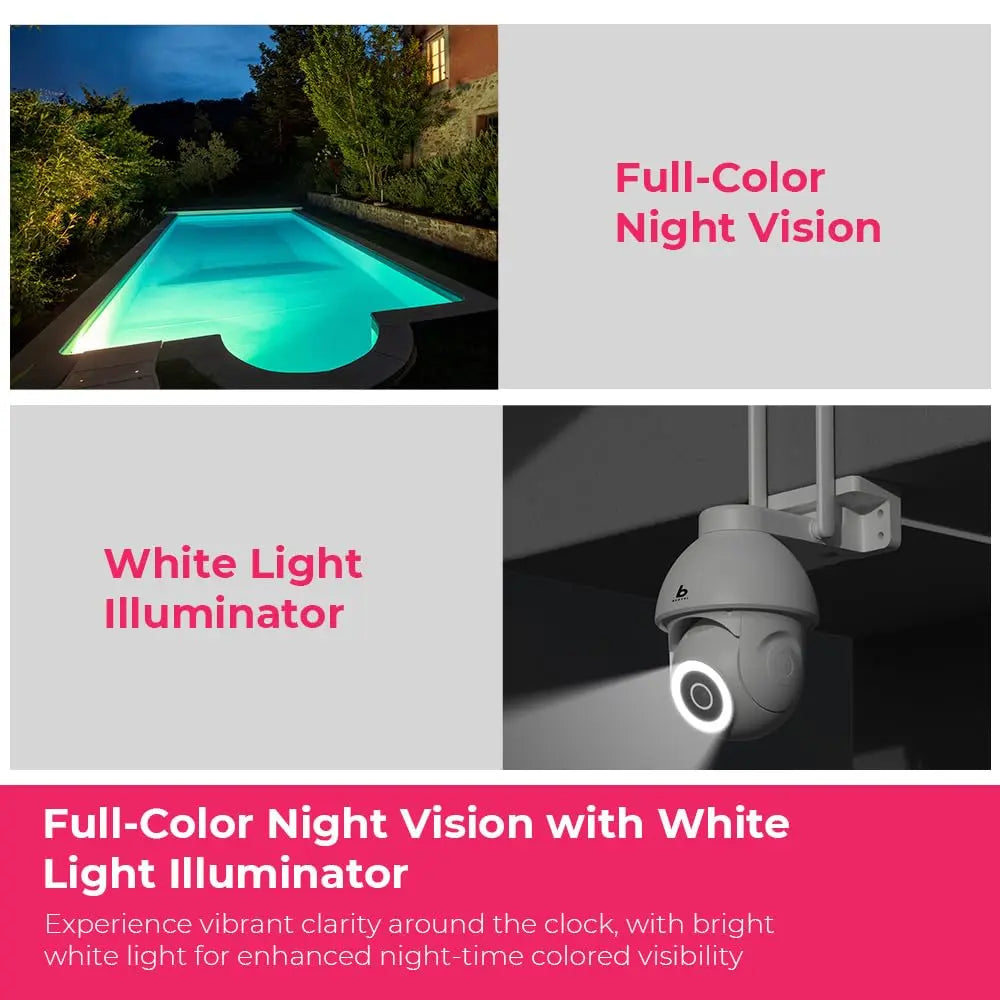 Beetel CCO4 4MP 3X Zoom QHD Wi-Fi CCTV Home Security Outdoor Camera