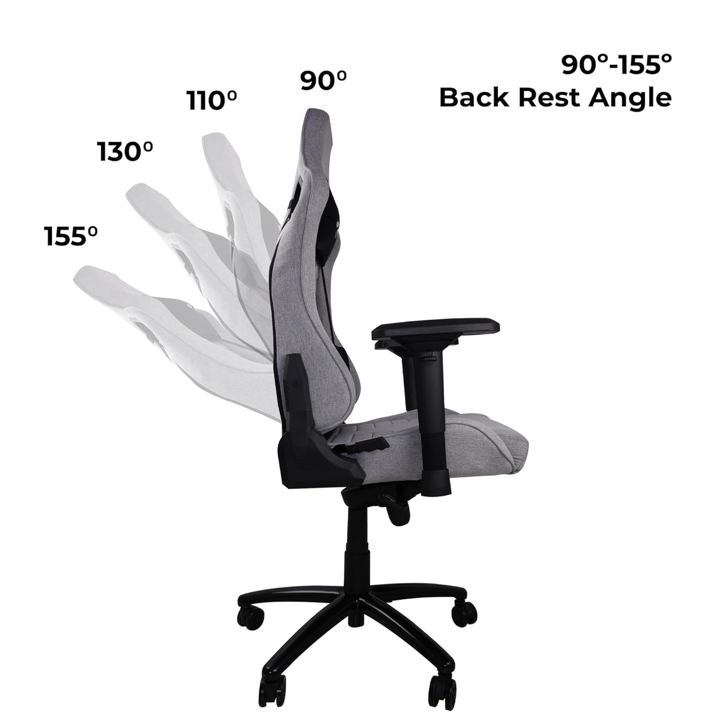Zebronics GC3500 Premium Gaming Chair with 90°-155°