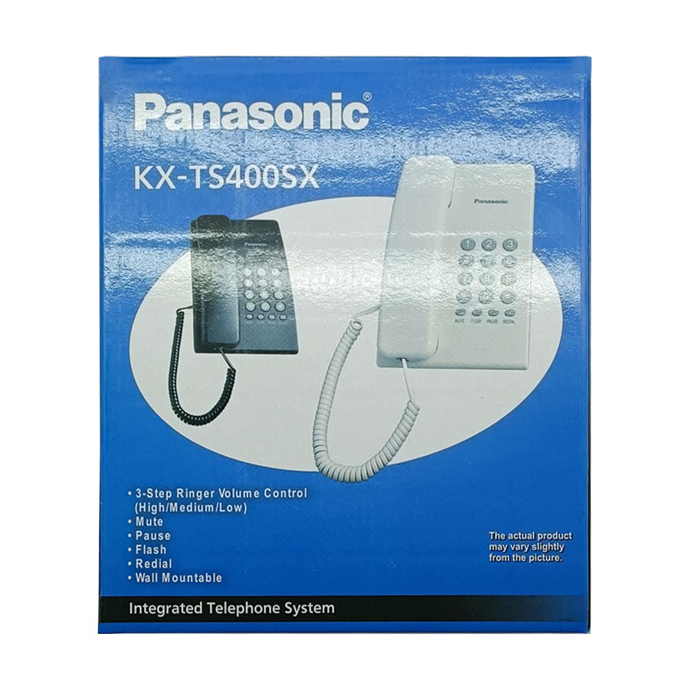 Panasonic KX-TS400SX Integrated Corded Telephone System, Black