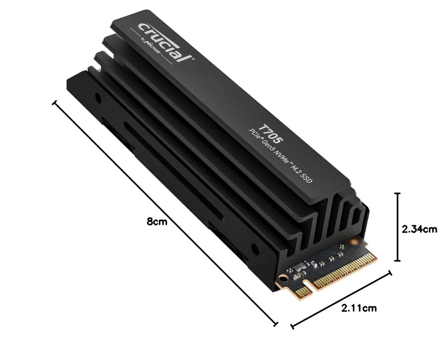 Crucial T705 4TB PCIe Gen5 NVMe M.2 2280 Internal Solid State Drive with Heatsink My Store