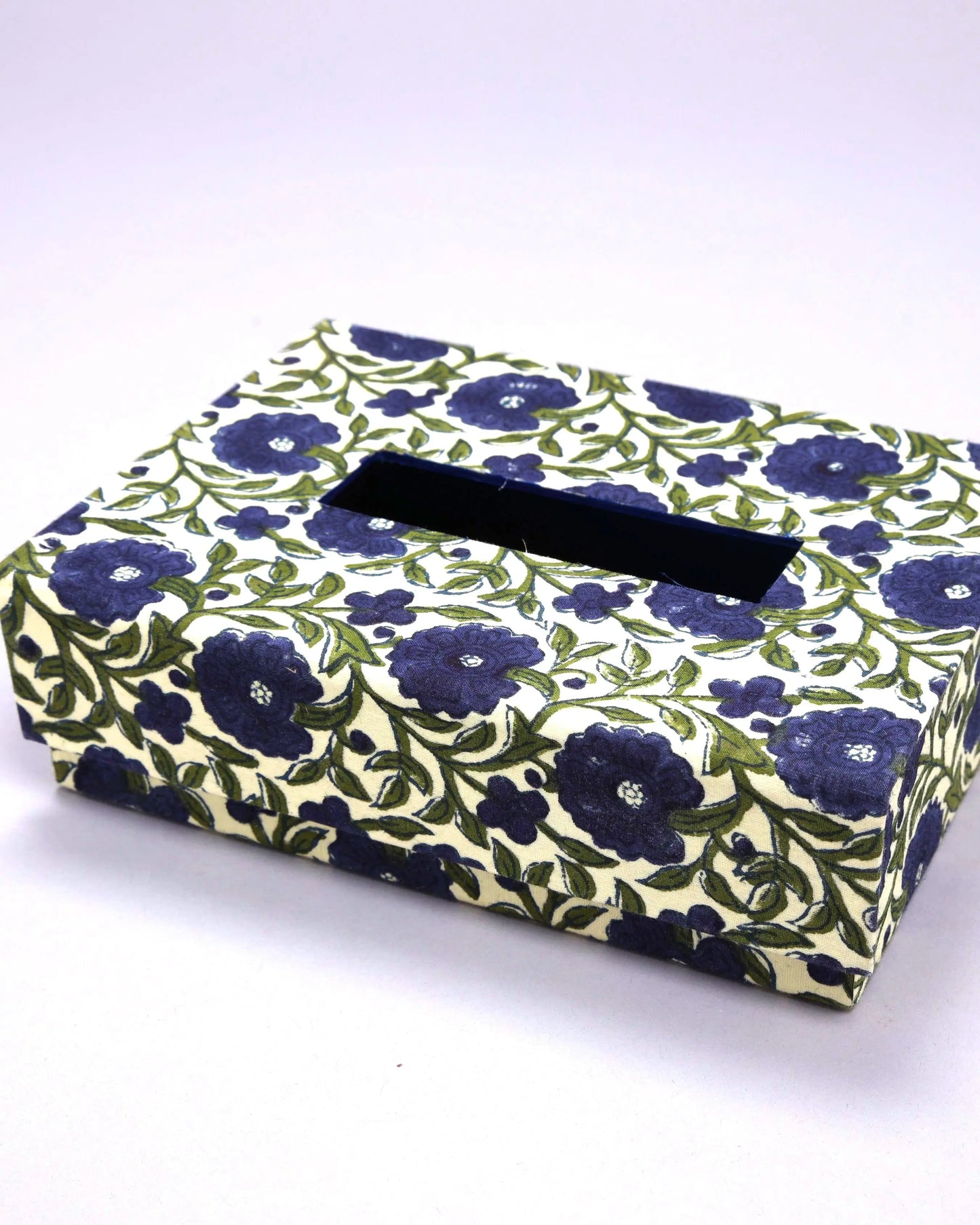 Bellwether Blue Handblock Tissue Box My Store
