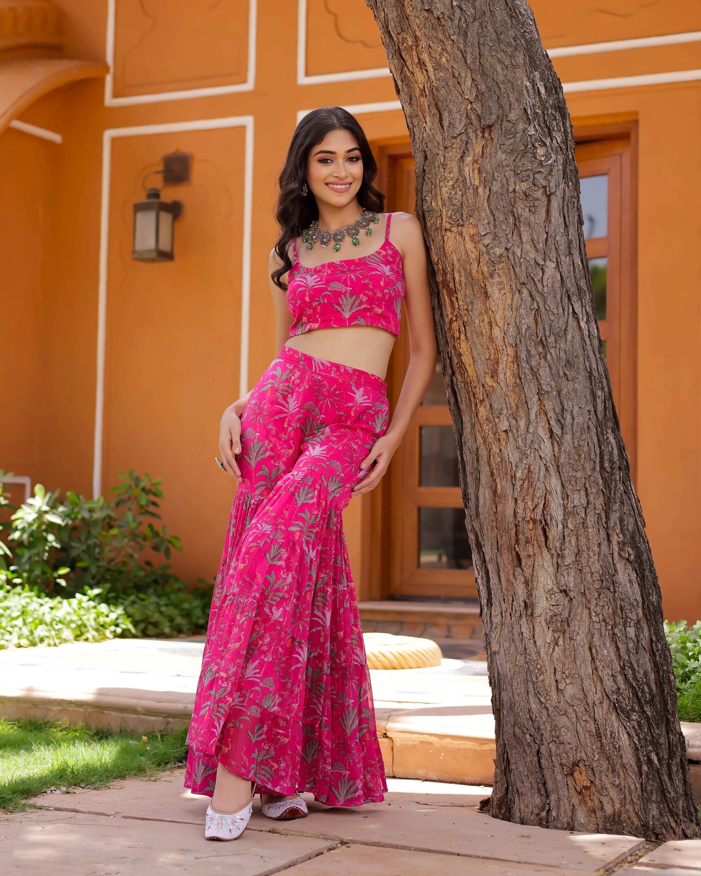 Preet Georgette Cape Sharara Set My Store