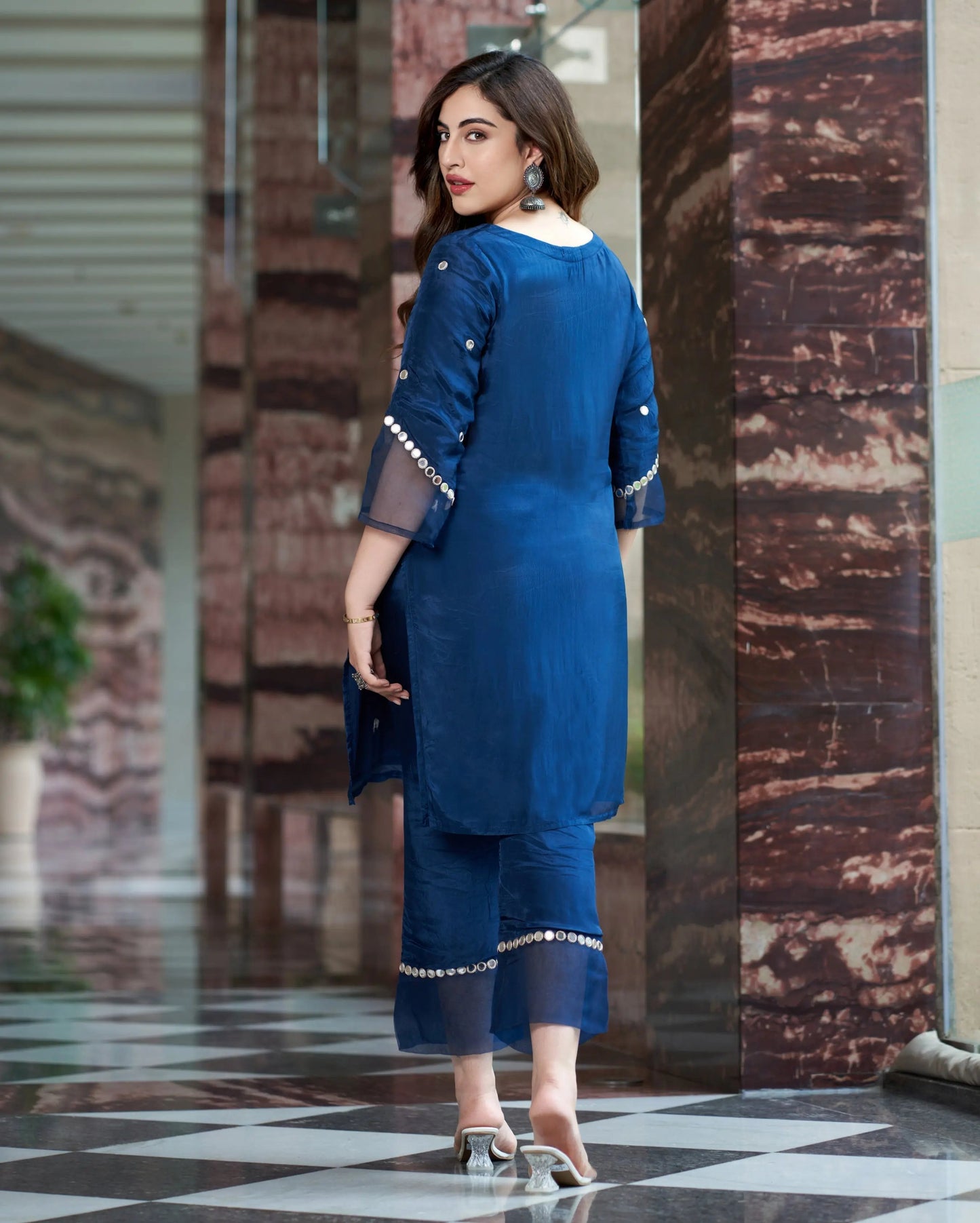 Shilp Blue Embroidered Silk Kurta Set My Store