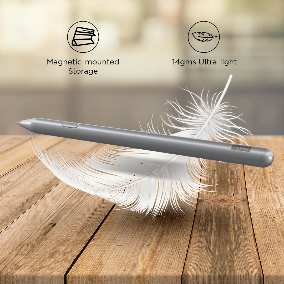 Lenovo ZG38C05191 Original Pen Plus for Tablet, Slim Design - Weighing Only 14 Grams,4096 Pressure Levels,80 Mah Battery Color: Grey