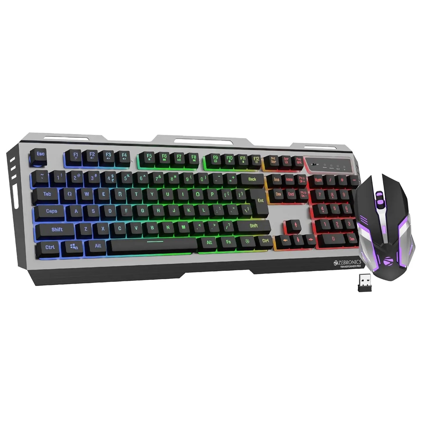 Zebronics Transformer PRO Gaming Wireless Keyboard & Mouse Combo Black