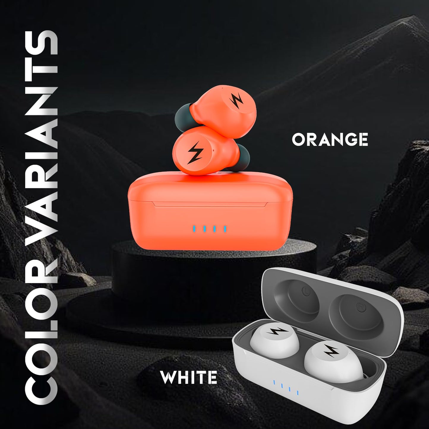 Tempt Shock True Wireless Earbuds Orange