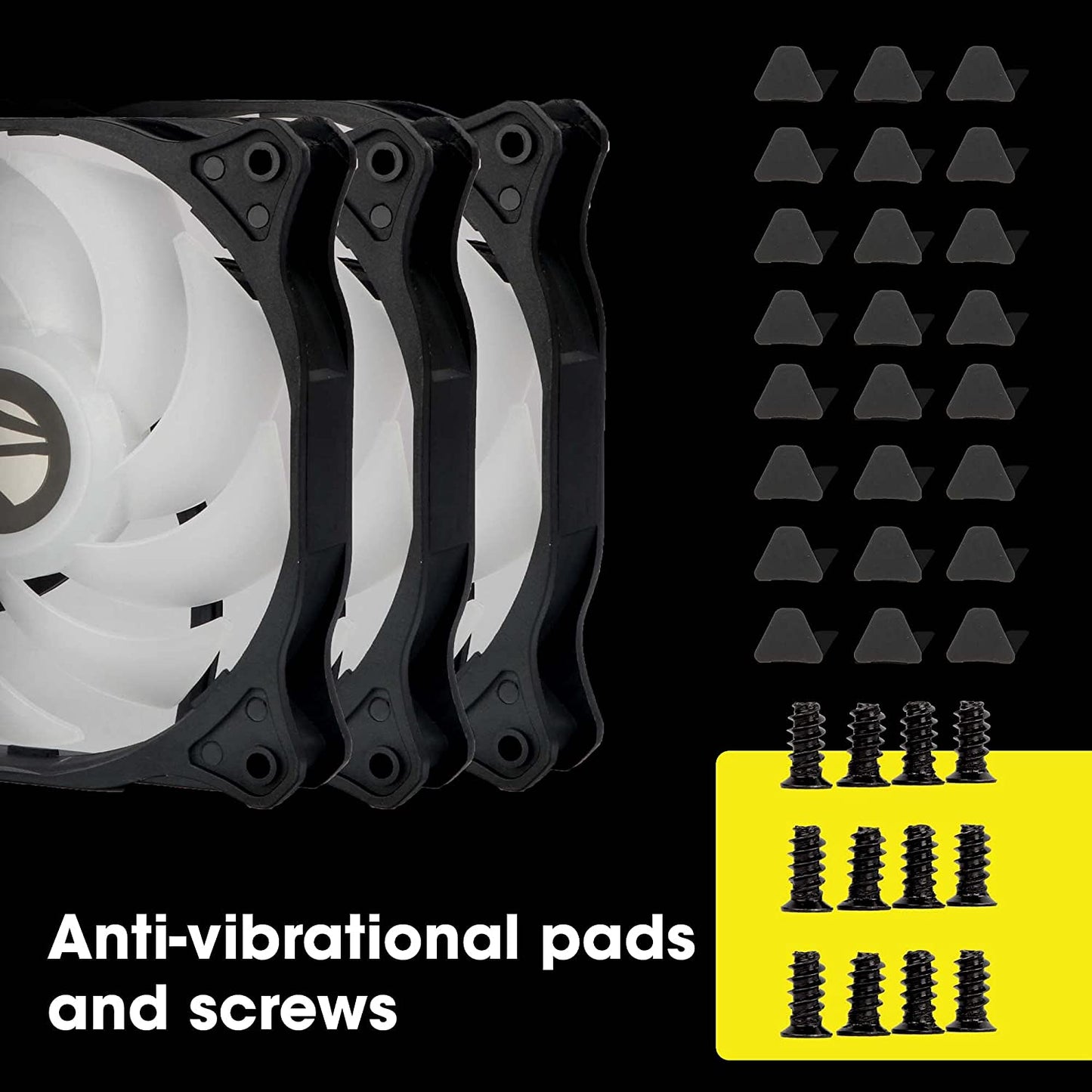Zebroics ZEB-PGF500C 120mmx3 Premium Chassis ARGB Fans