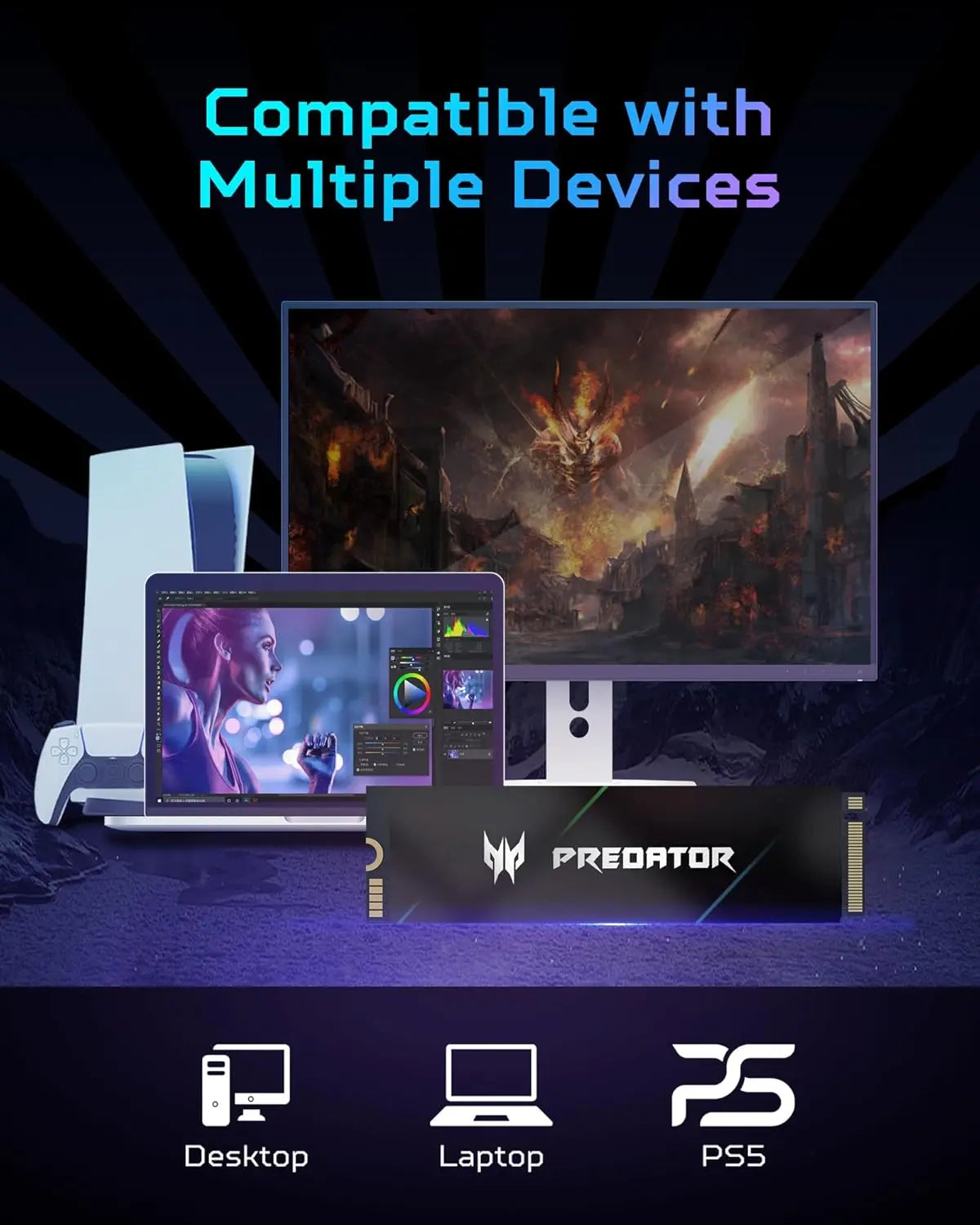 Acer Predator GM7000 2TB M.2 NVMe Gen4 Internal SSD My Store