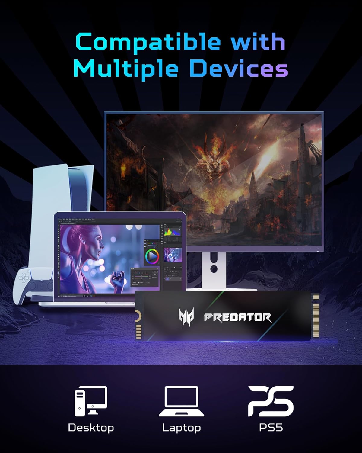 Acer Predator GM7000 4TB M.2 NVMe Gen4 Internal SSD