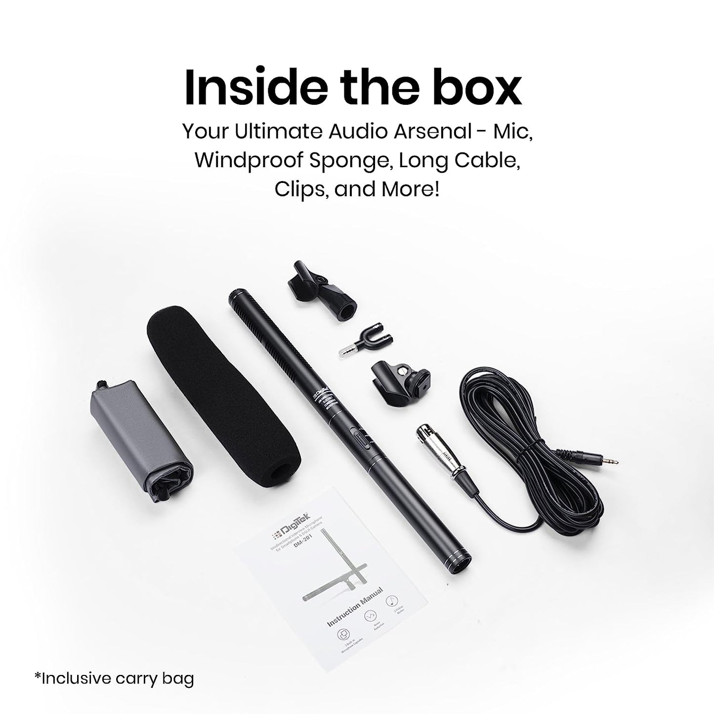 Digitek DM-201 Unidirectional Interview Microphone for Smartphone & DSLR Camera