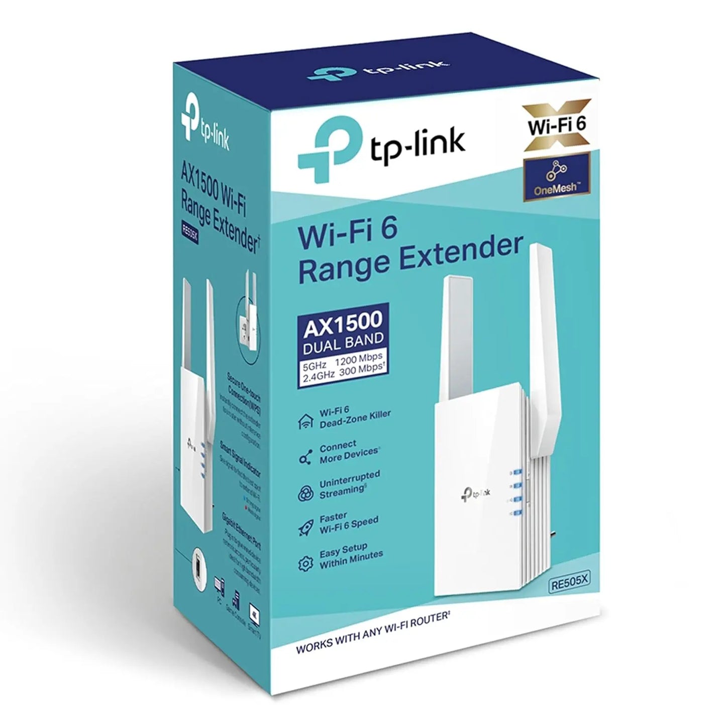 TP-Link RE505X AX1500 Wi-Fi 6 Range Extender, Up to 1500 Mbps Speed