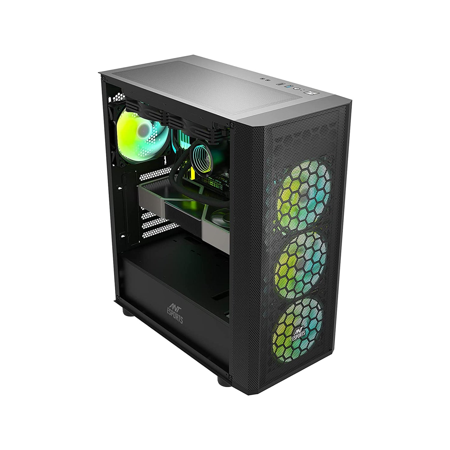 Ant Esports Gaming Cabinet 250 AIR ARGB Black