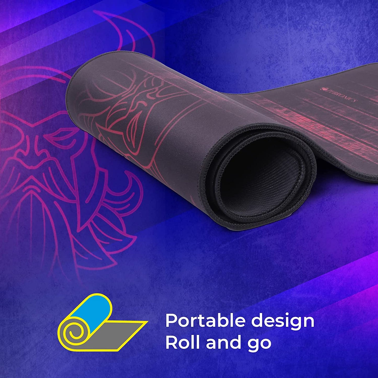 Zebronic Gaming Mouse pad Firestorm XL 800x300mm Size, 4mm