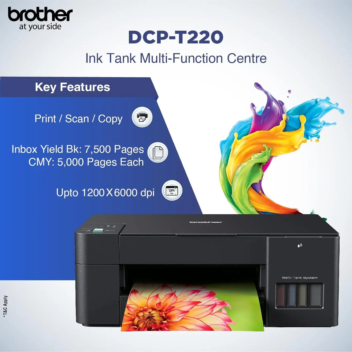 Brother DCP-T220 All-in One Ink Tank Printer