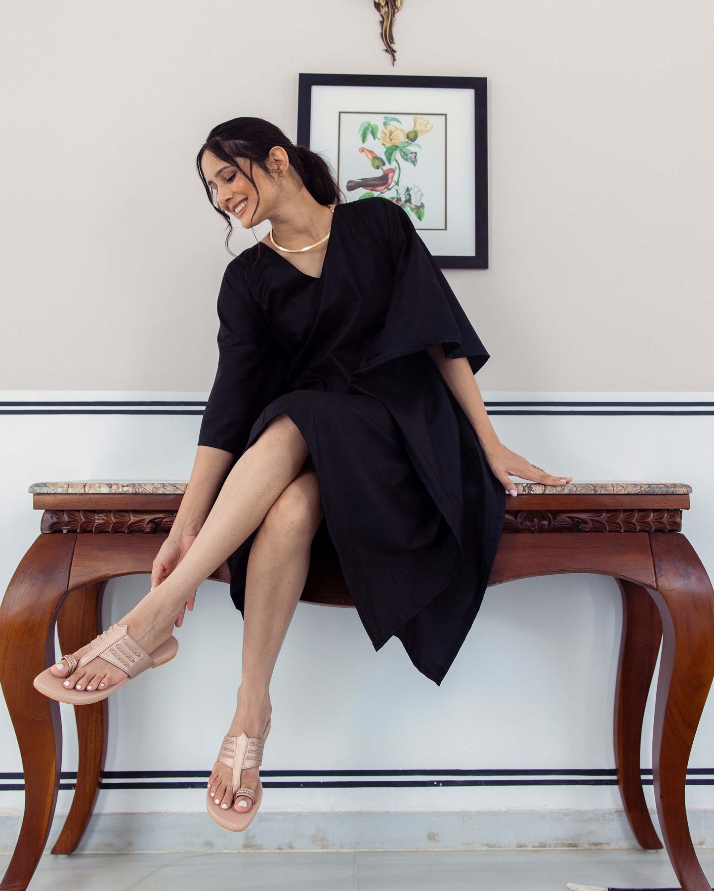 Rosy Pink Kolha Flats My Store