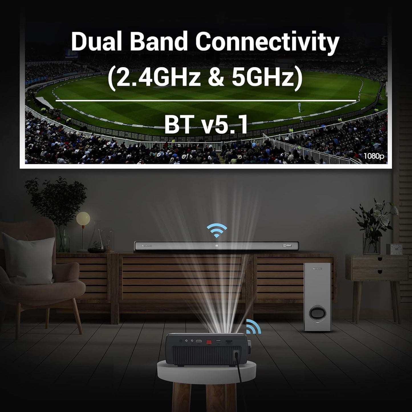 Zebronics Zeb-PIXAPLAY 15 Android Smart LED Projector