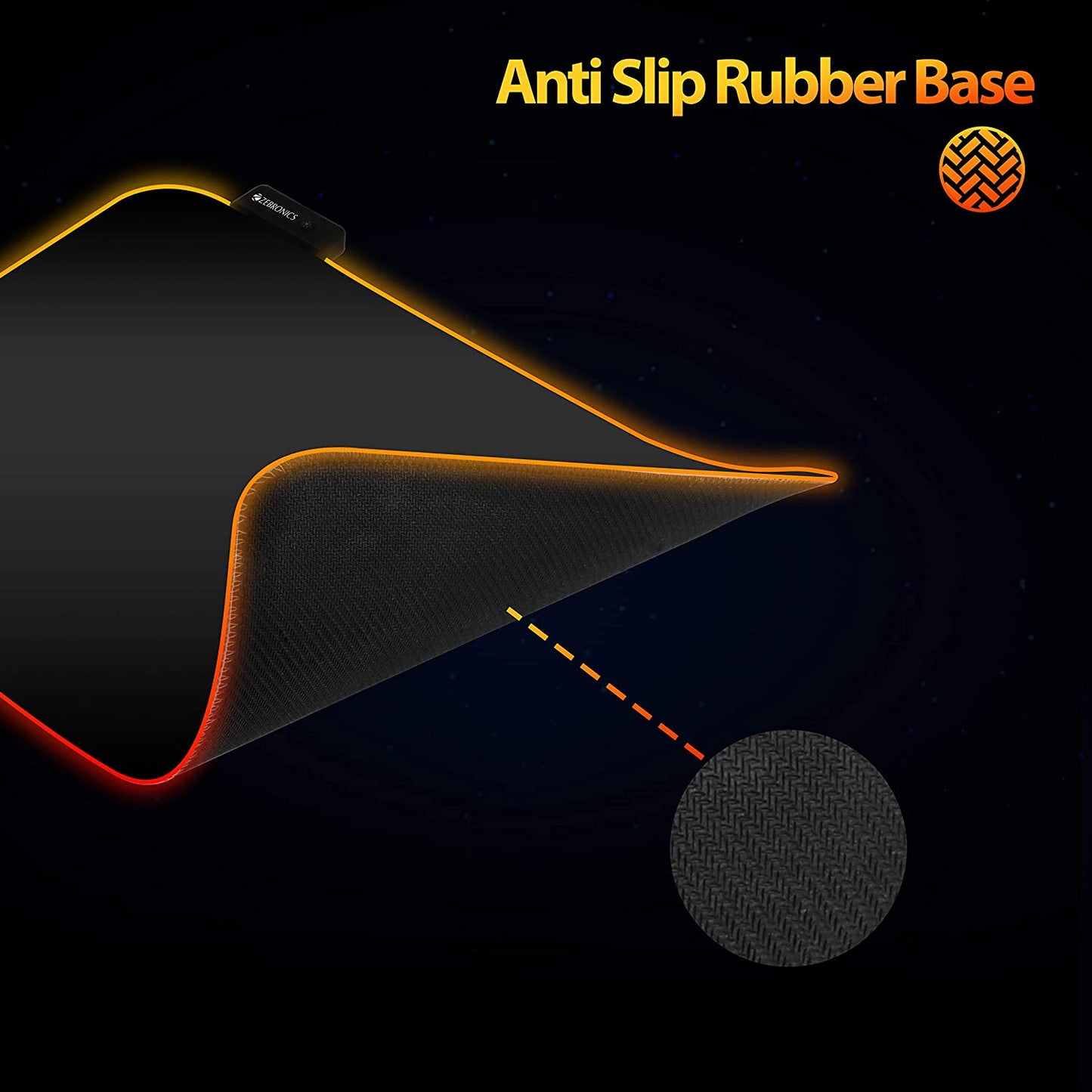 Zebronics Zeb-Blaze RGB Gaming Mouse Pad 350x250mm
