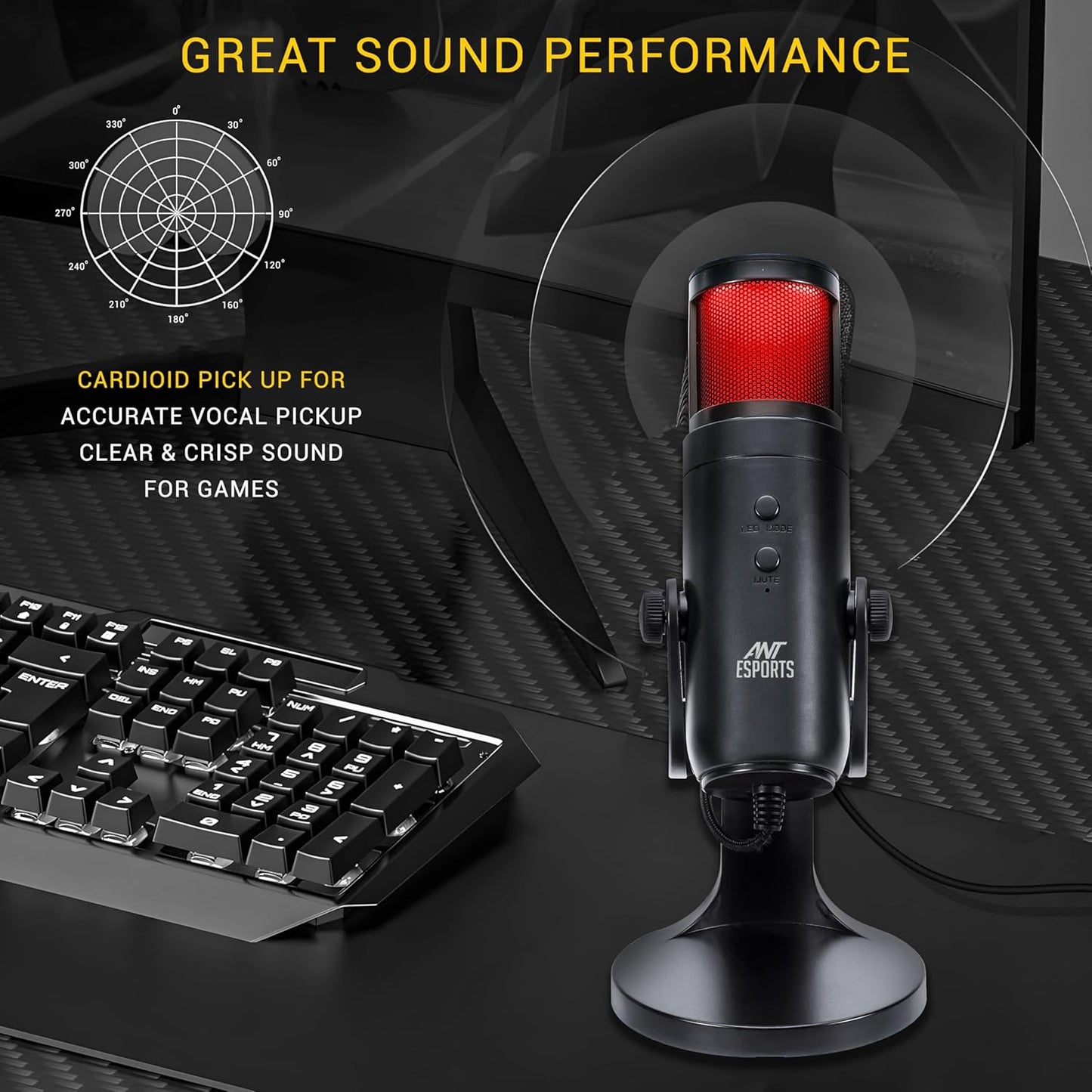 Ant Esports Wired Microphone Wente 220