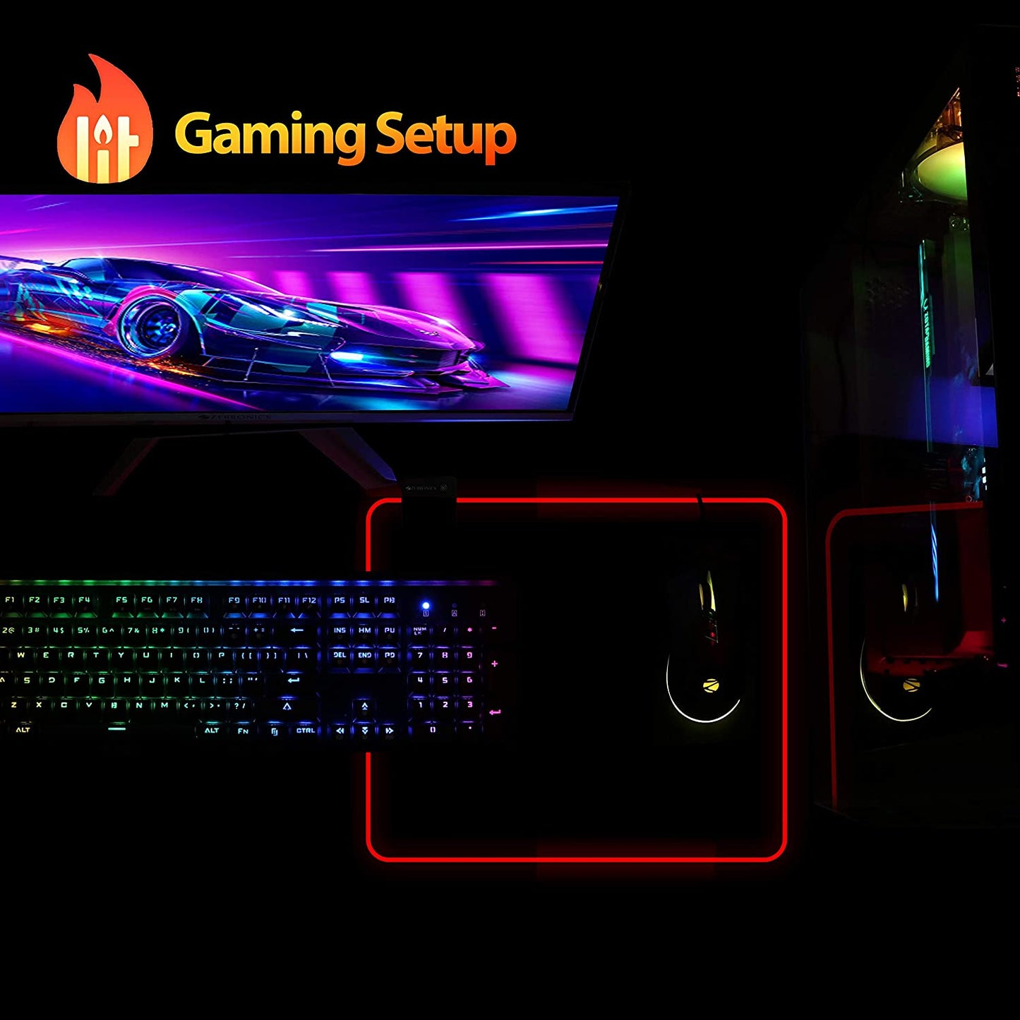 Zebronics Zeb-Blaze RGB Gaming Mouse Pad 350x250mm
