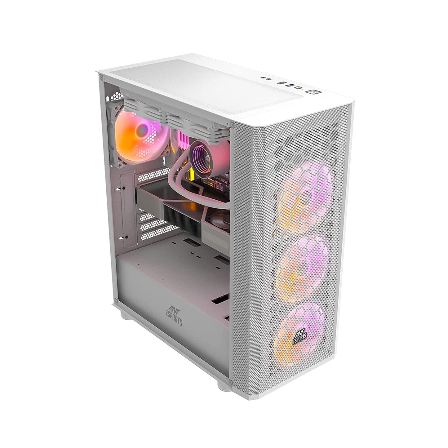 Ant Esports Gaming Cabinet 250 AIR ARGB WHITE