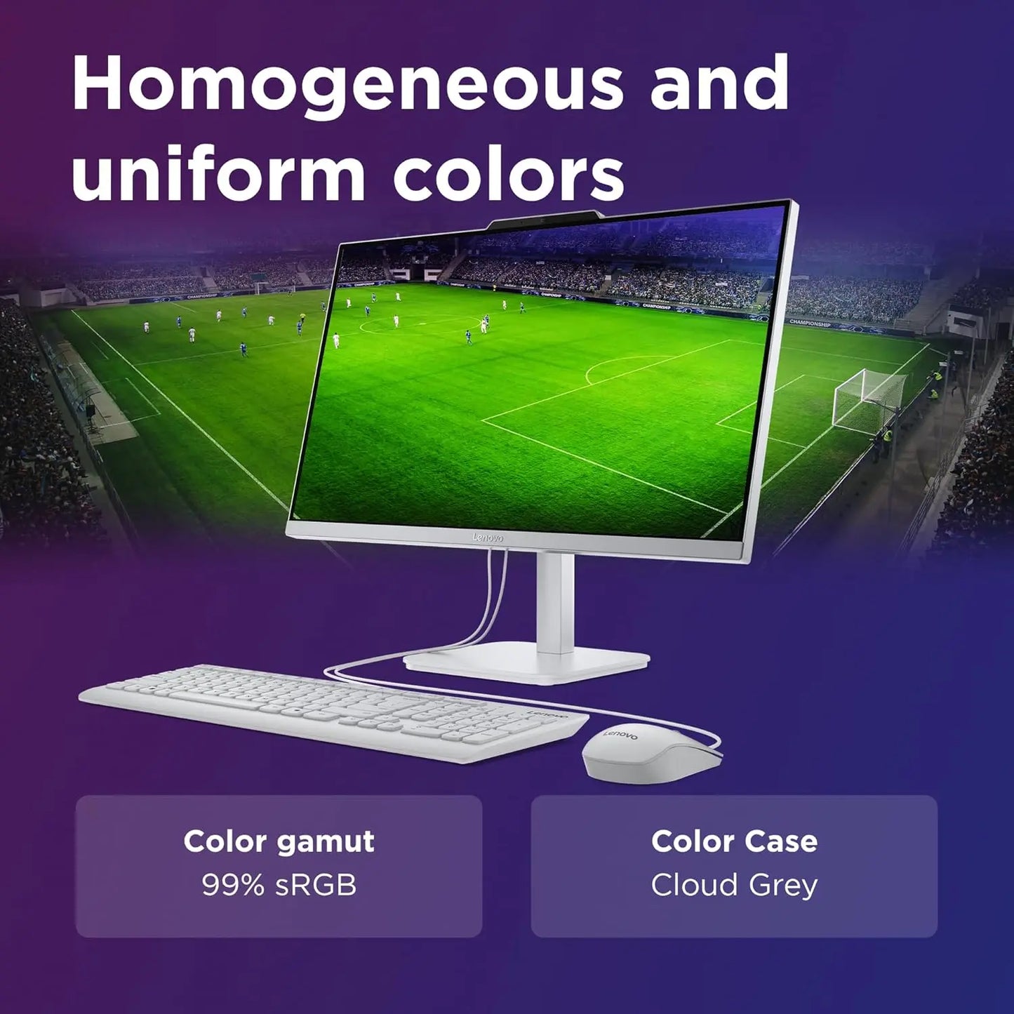 Lenovo A100 All in one F0J6005FIN Intel N100 Processor/8GB RAM/512GB SSD/Win11/Intel HD Graphics/MS Office 2024/Screen Inch 23.8/White