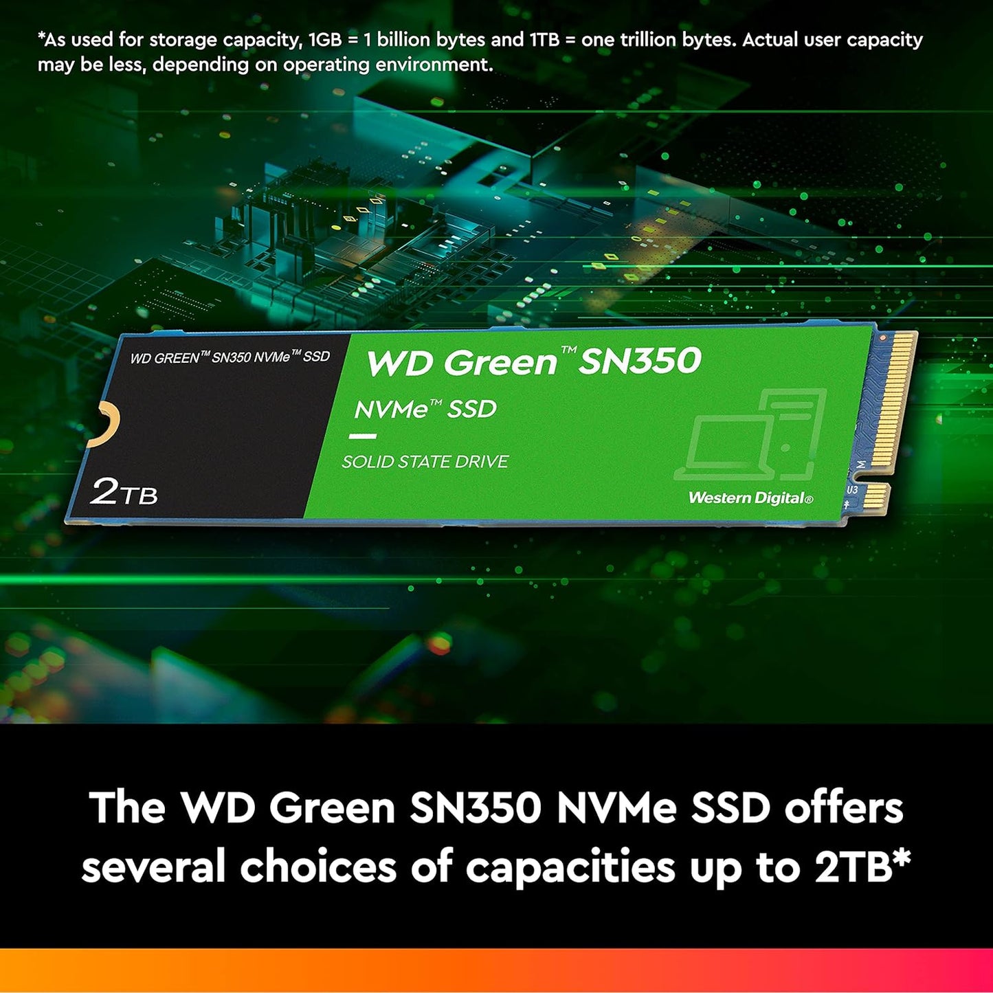 Western Digital WD Green SN350 NVMe 2TB M.2 2280 Internal Solid State Drive