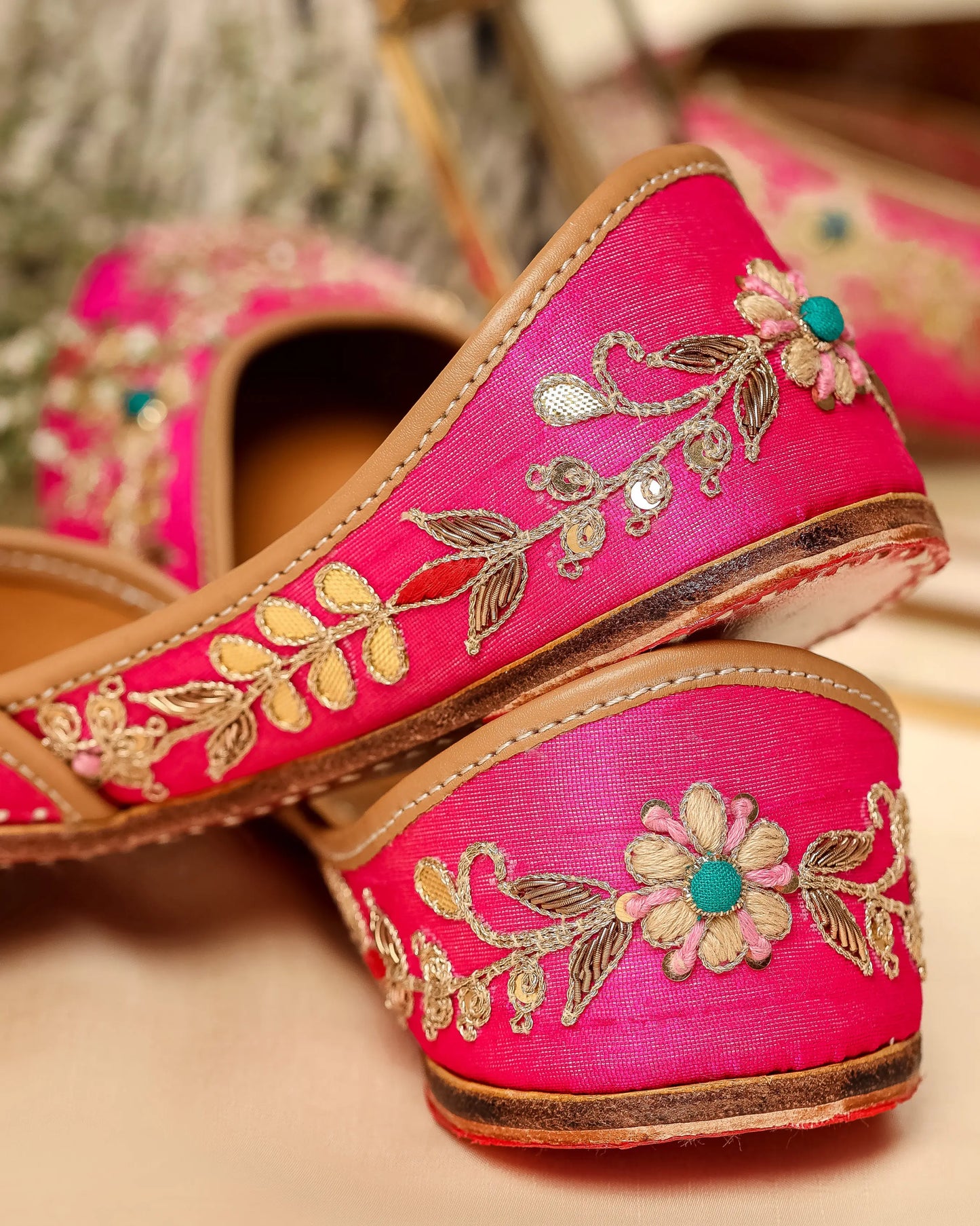 French Pink Handcrafted Jutti My Store