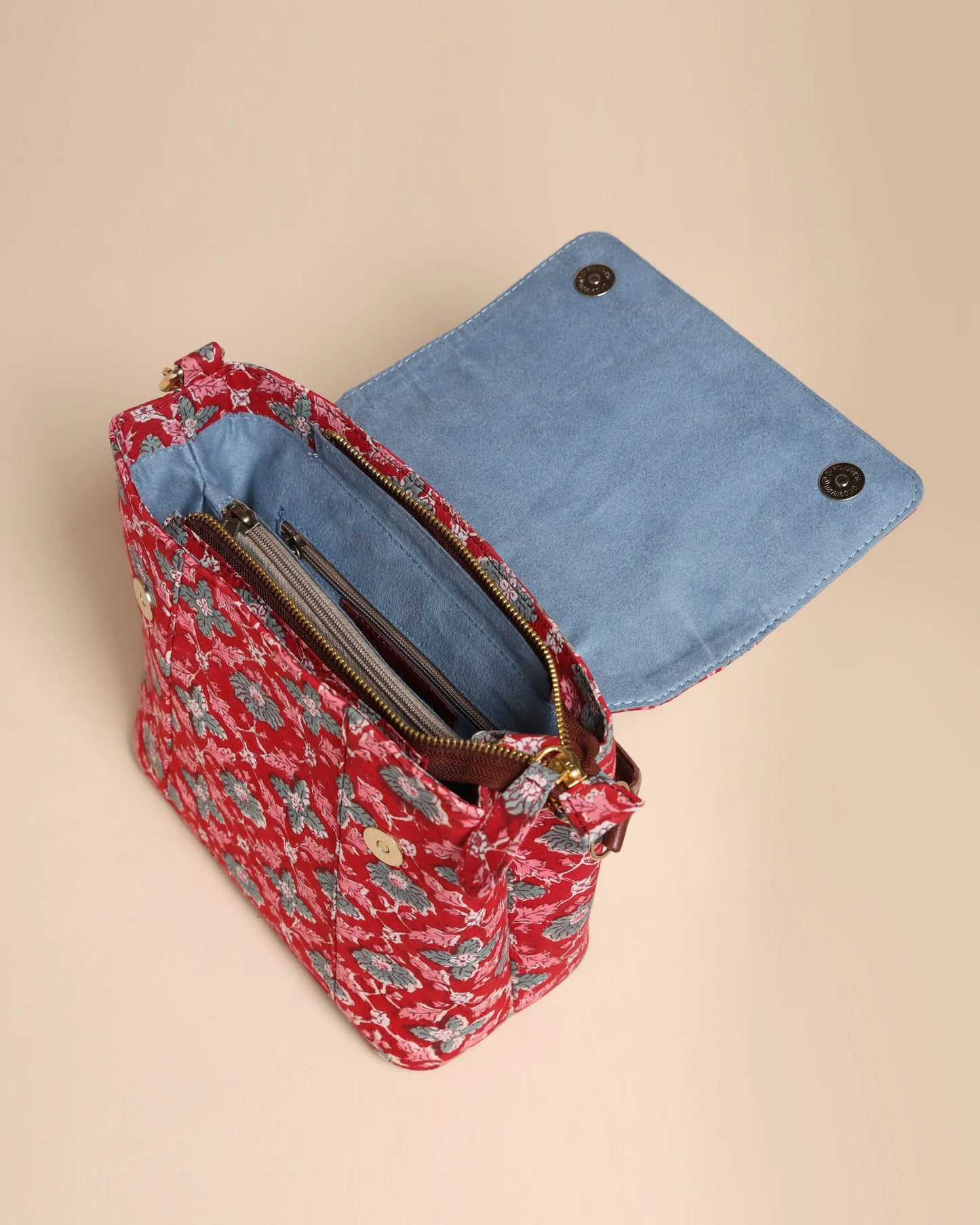 Honeycrisp Cotton Blockprinted Medium Shoulder Bag My Store