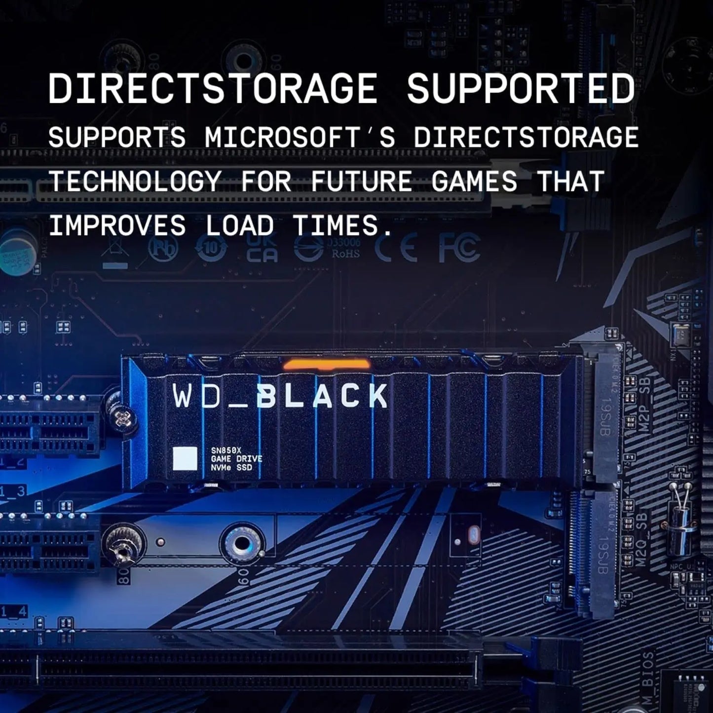 Western Digital Black SN850X 2TB M.2 NVMe PCIe 4.0 Internal SSD with Heatsink