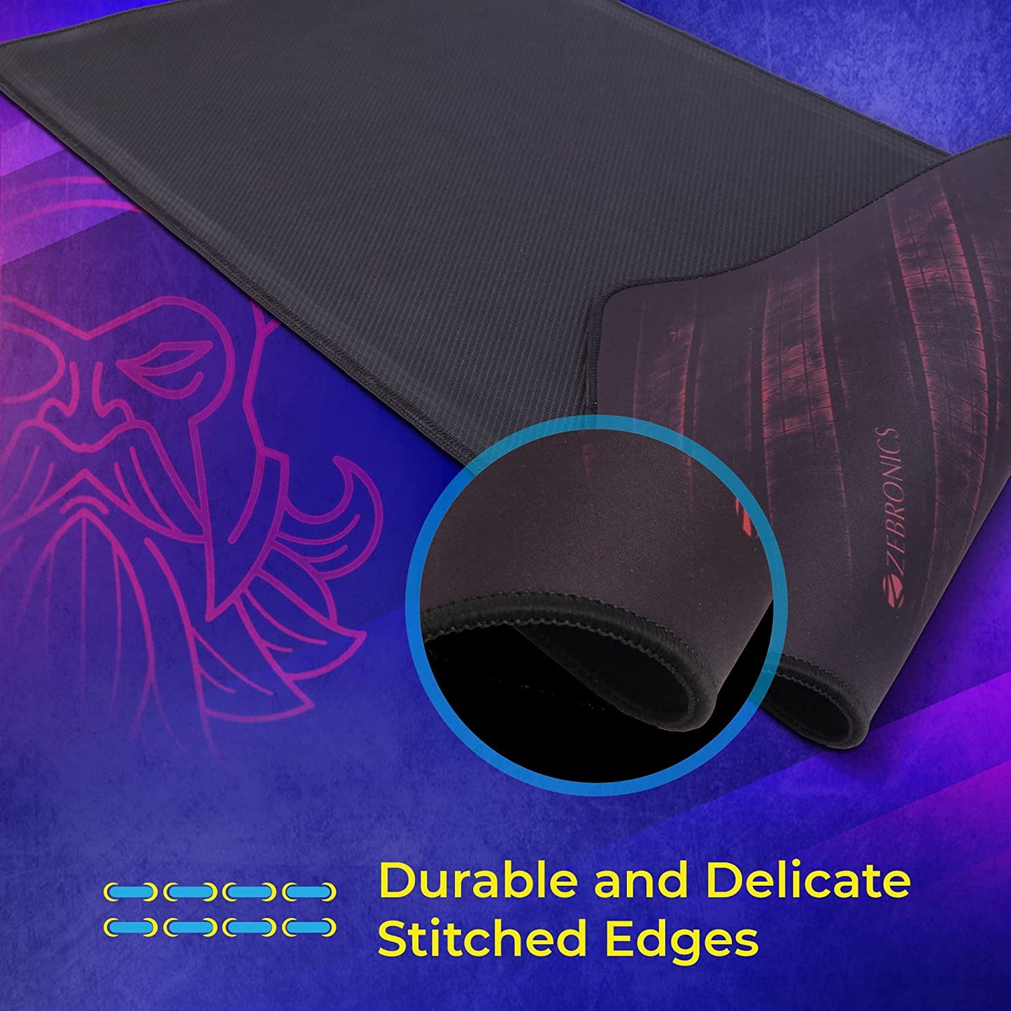 Zebronic Gaming Mouse pad Firestorm XL 800x300mm Size, 4mm