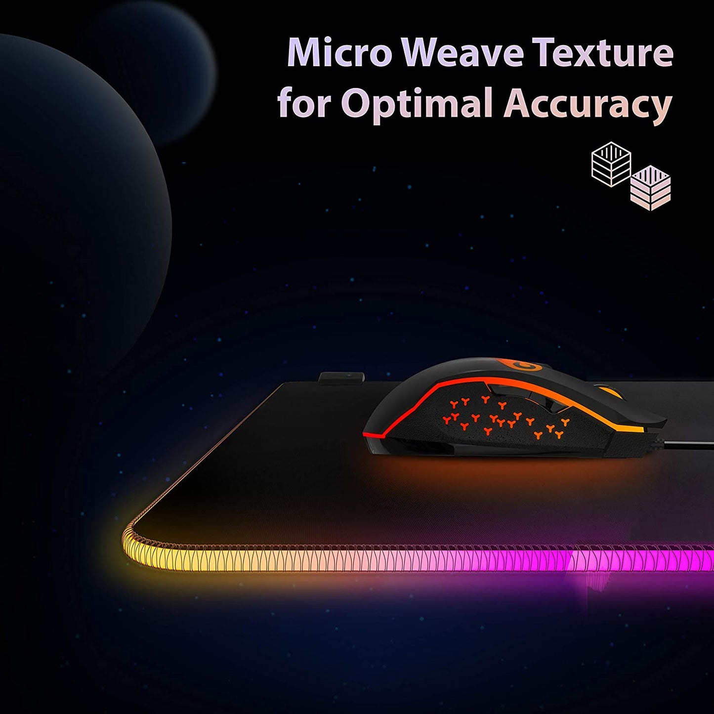 Zebronics Zeb-Blaze RGB Gaming Mouse Pad 350x250mm