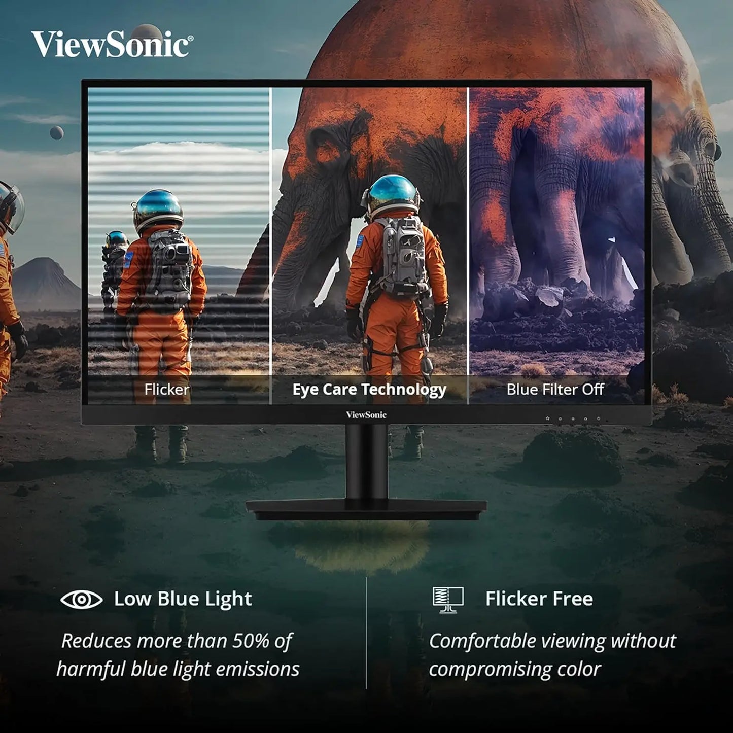ViewSonic 22 Inch Full HD IPS 100Hz Adaptive Sync Flicker Free sRGB Eye-Care Technology Monitor My Store