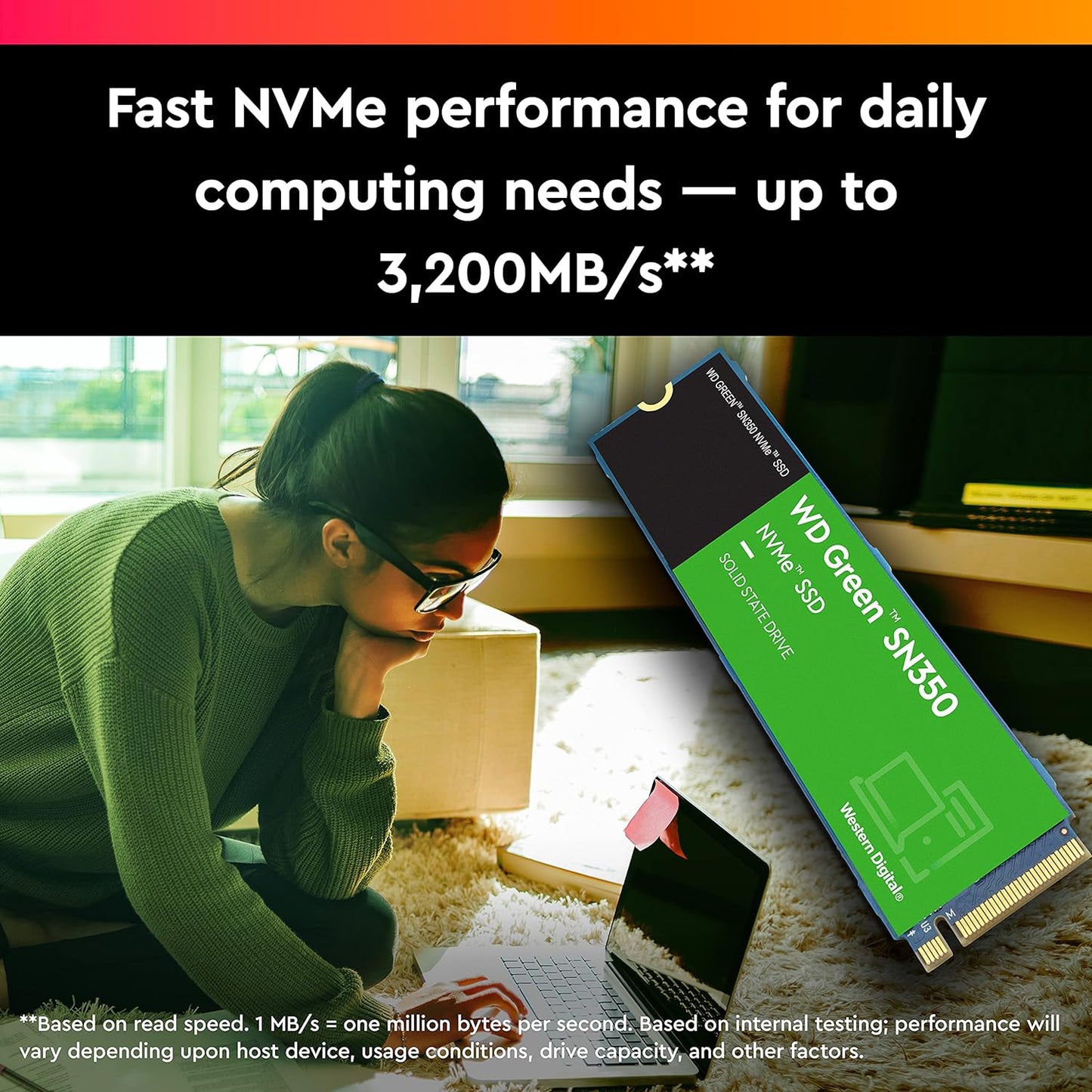 Western Digital WD Green SN350 NVMe 2TB M.2 2280 Internal Solid State Drive