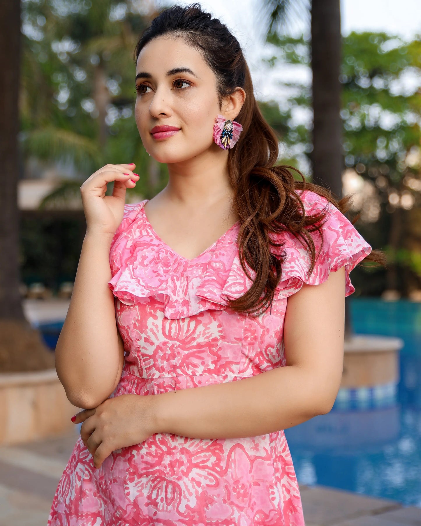 Pink Freesia Cotton Dress My Store