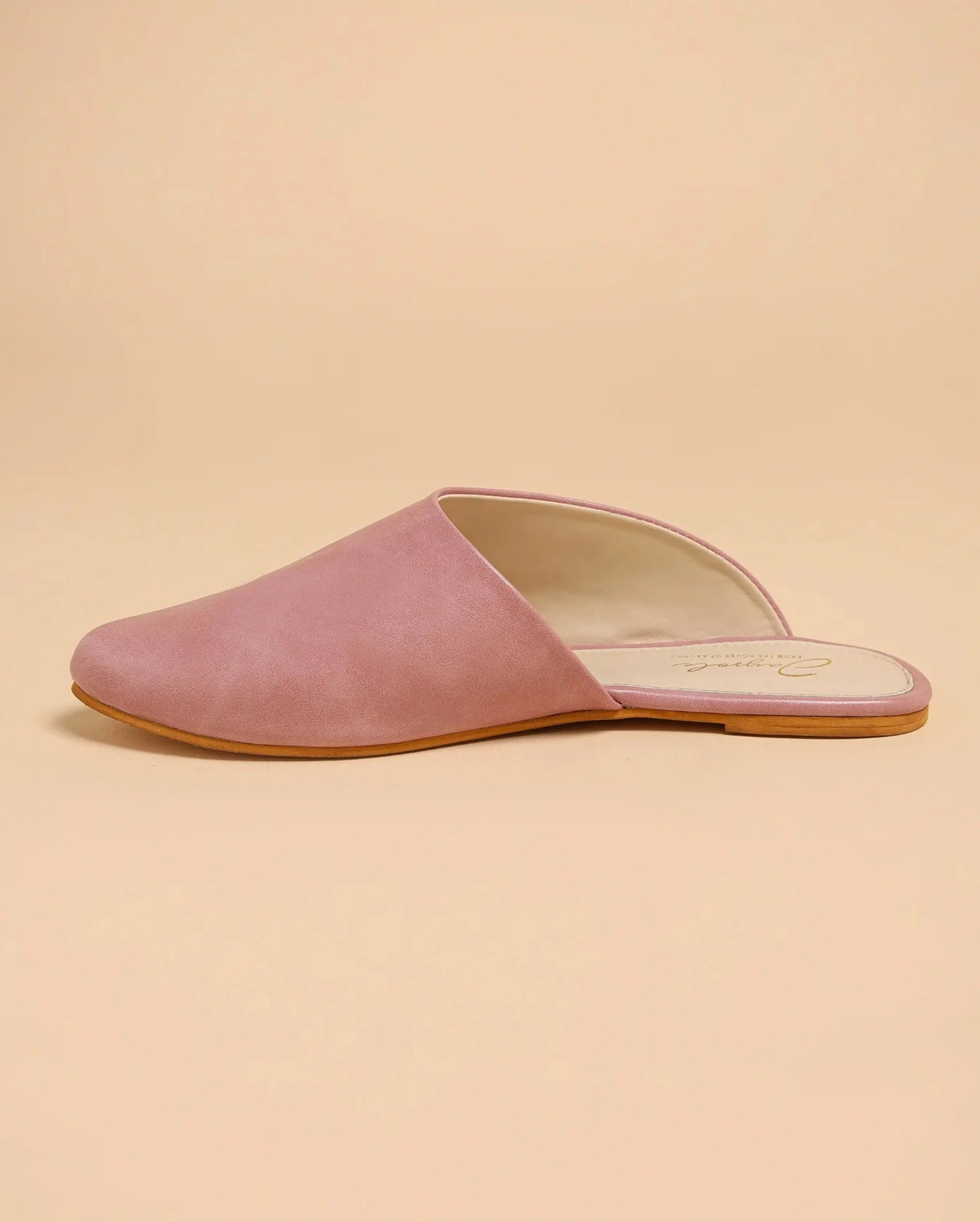 Cradle Pink Leather Mules My Store