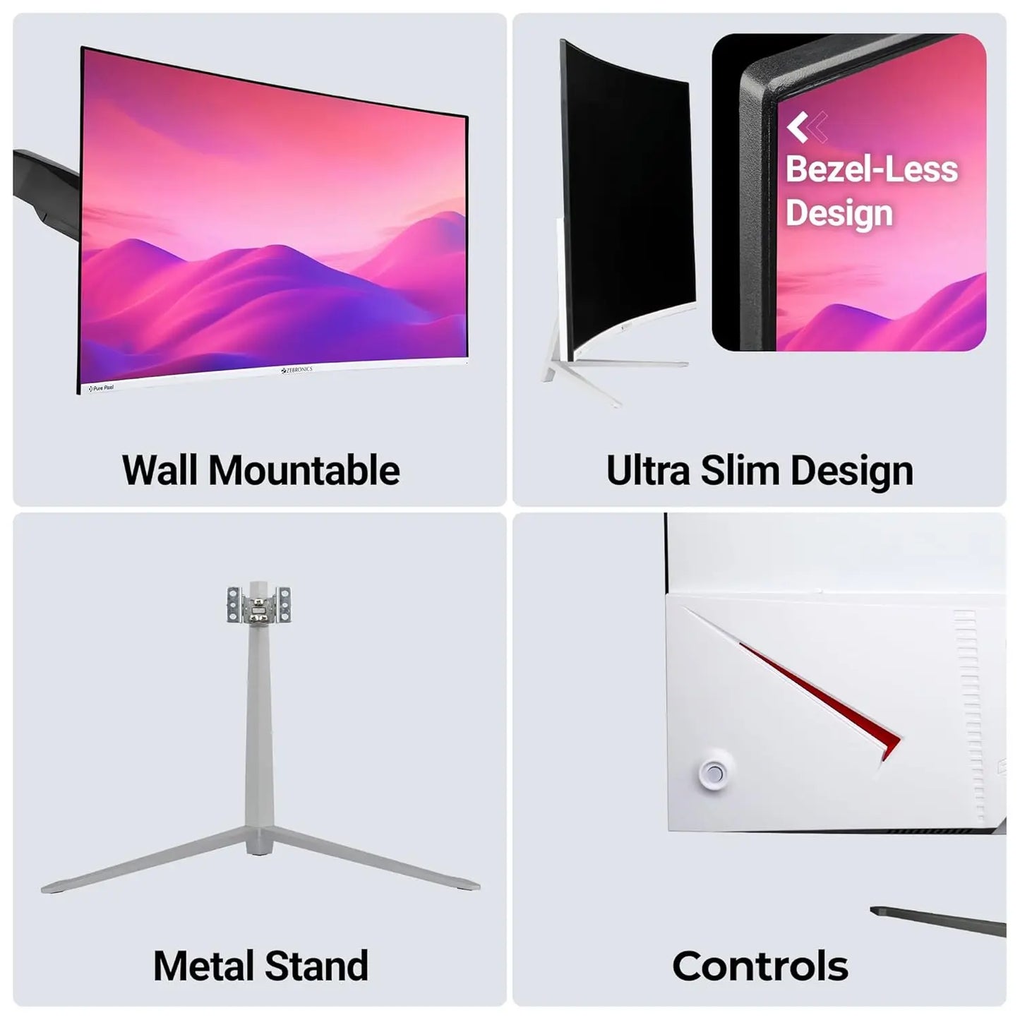 Zebronics AC32FHD Curved Monitor 75hz FHD, 1080p