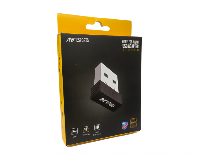 ANT ESPORTS AE200M 150 MBPS USB 2.0 WIFI DONGLE FOR DESKTOP LAPTOP PC 2.4GHZ