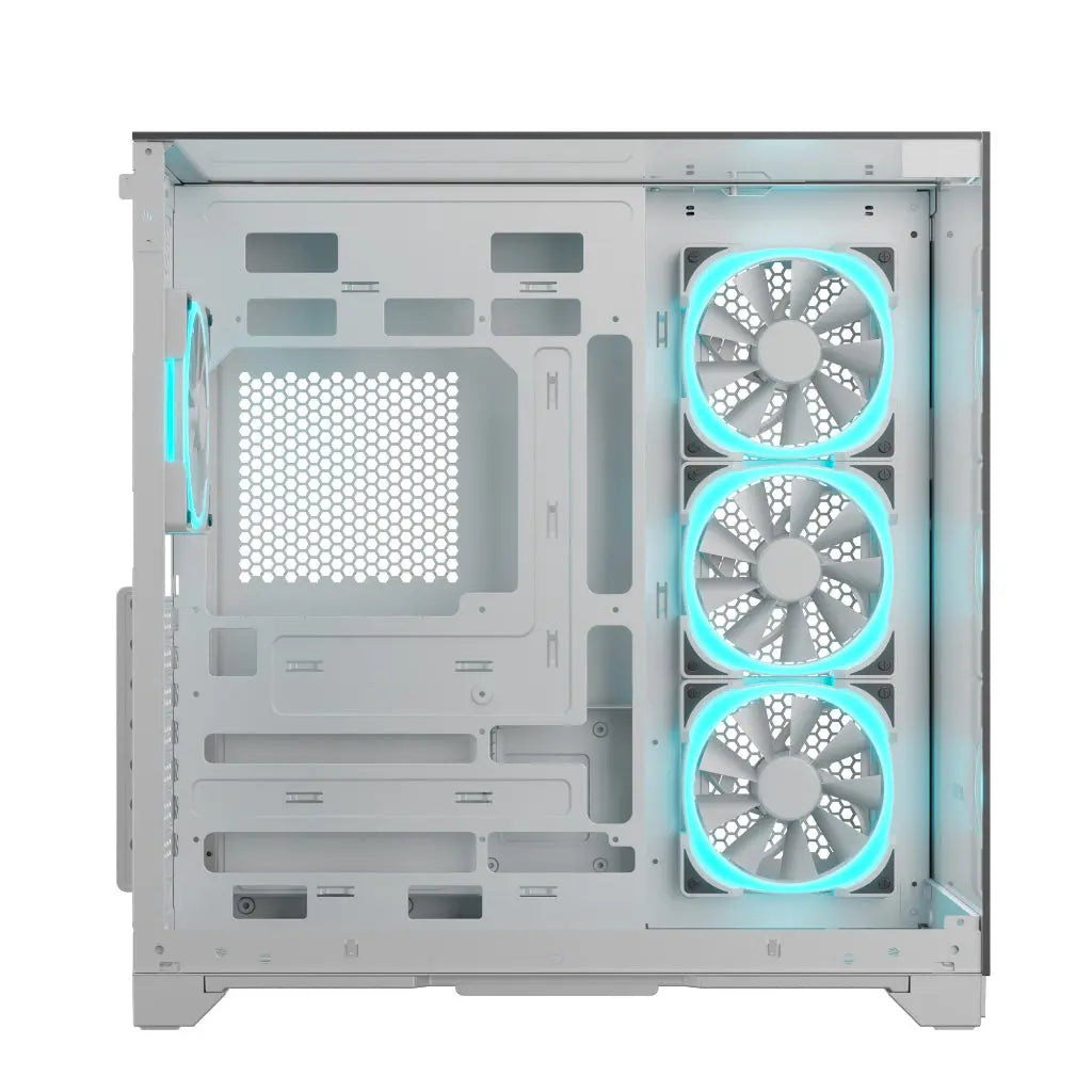 Ant Esports Crystal Mirror Gaming Mid Tower Case-White