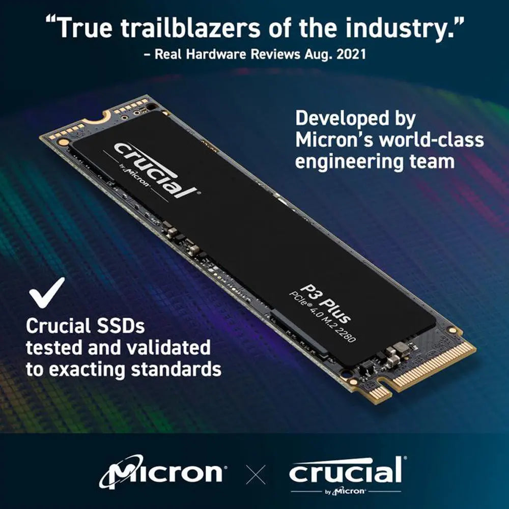 Crucial P3 Plus 1TB M.2 NVMe PCIe 4.0 Internal Solid State Drive