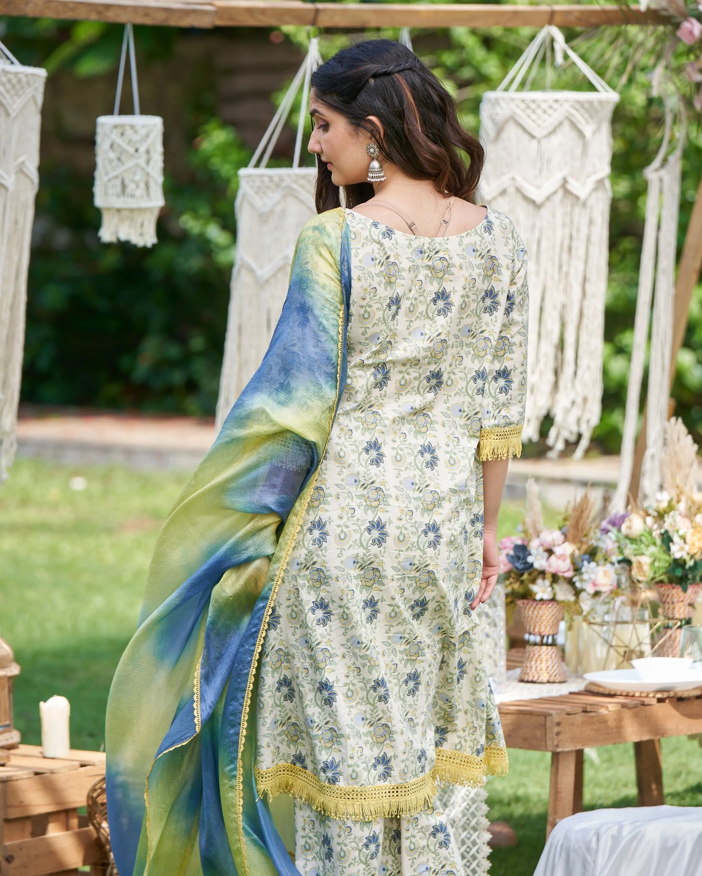 Dityaa Mint Printed Cotton Suit Set My Store